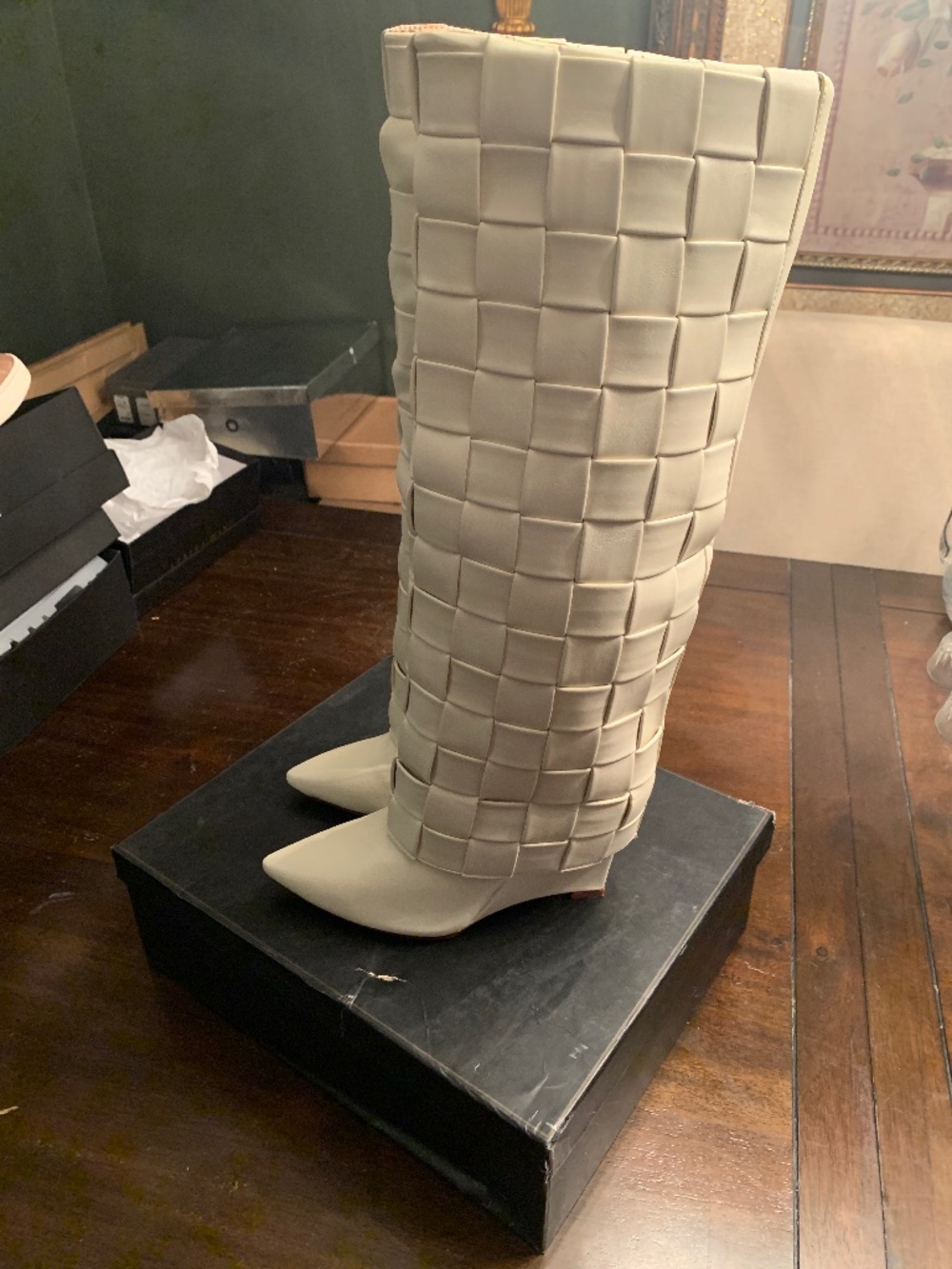 Azalea Wang Bone White Antonio Size 8.5 Heels
